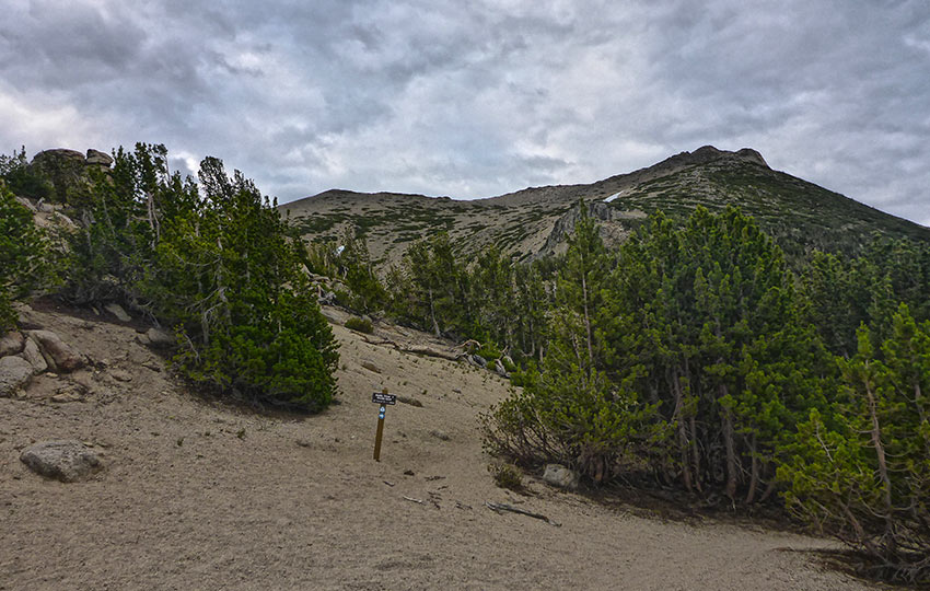 Sandy hiking trail and Freel Peak