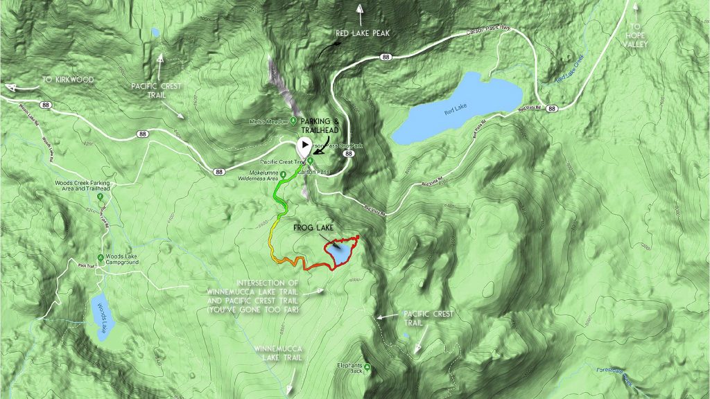 Hiking Frog Lake Map