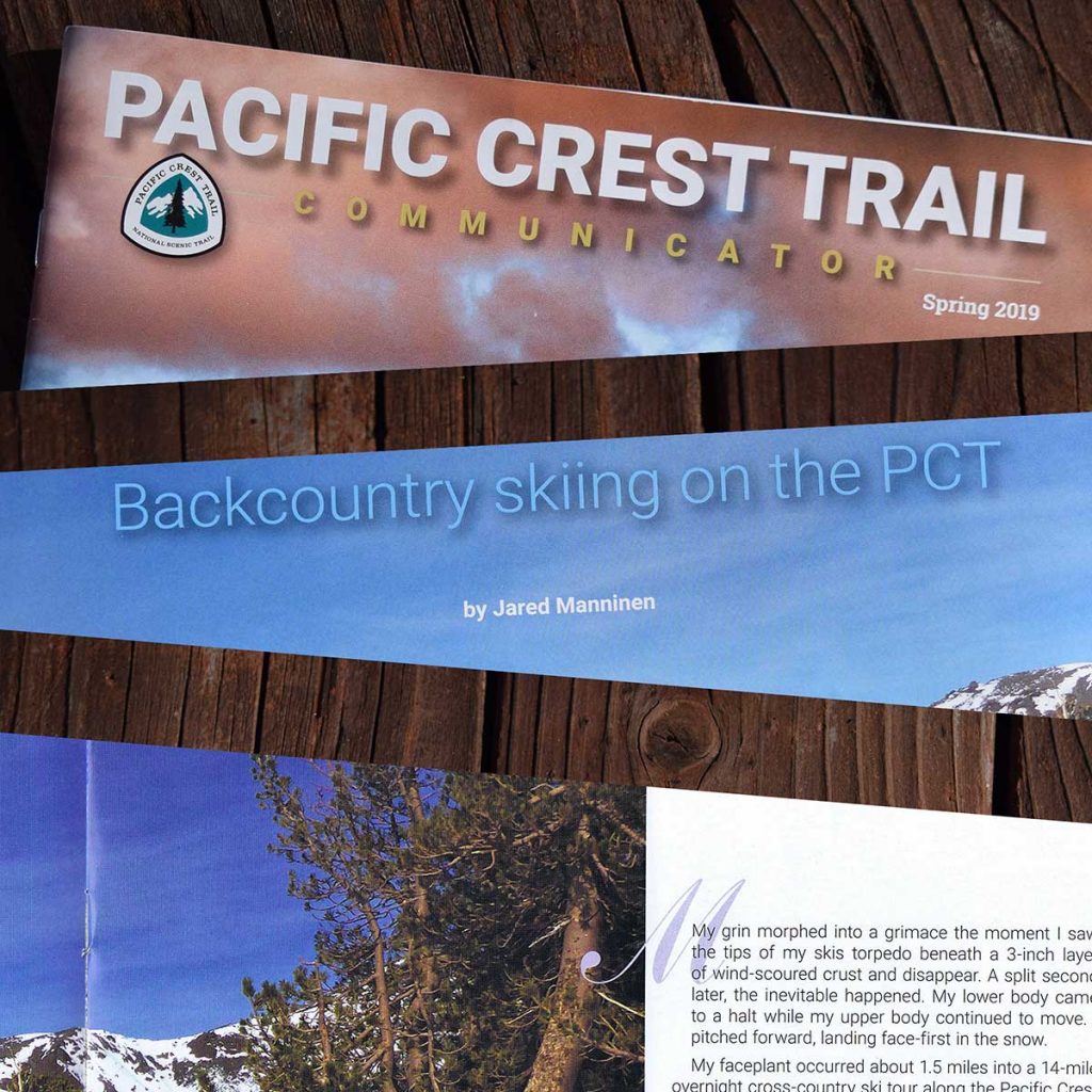 Backcountry skiing on the PCT