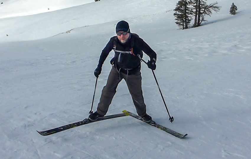 Backcountry Cross-Country Skiing Technique: Side-Step and Herringbone Technique